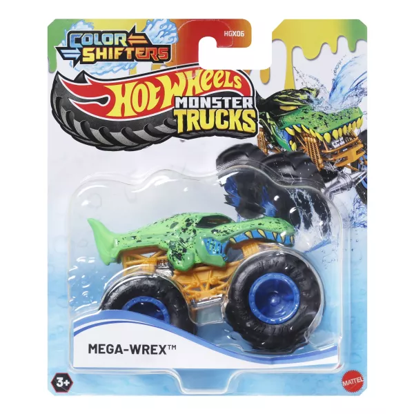 Hot Wheels: Színváltós Monster Truck autó - Mega-Wrex