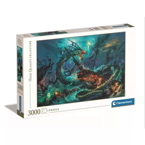 Clementoni: High Quality Collection Puzzle, Vízalatti csata - 3000 darabos puzzle CSOMAGOLÁSSÉRÜLT