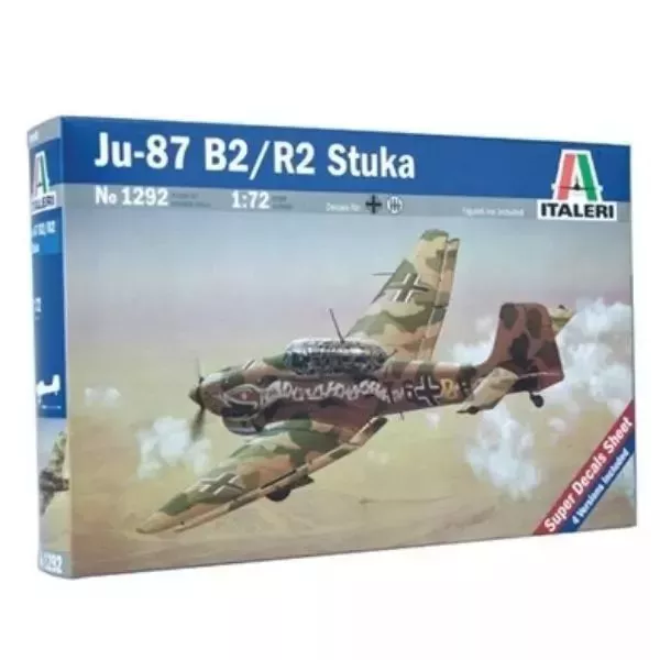 Italeri: JU-87 B-2/R-2 Stuka repülőgép makett, 1:72 CSOMAGOLÁSSÉRÜLT