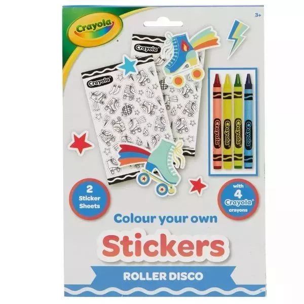 Crayola: Juego de pegatinas coloreables con crayones - Roller Disco