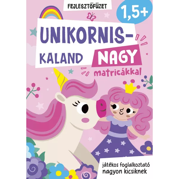 Przygoda z jednorożcem – kolorowanka z naklejkami - w języku węgierskim
