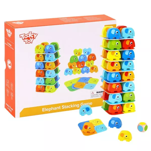 Tooky Toy: Elefánttorony ügyességi játék CSOMAGOLÁSSÉRÜLT