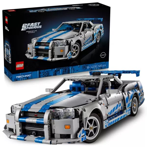 LEGO® Technic 2 Fast 2 Furious Nissan Skyline GT-R (R34) autó 42210 - autós ajándék férfiaknak