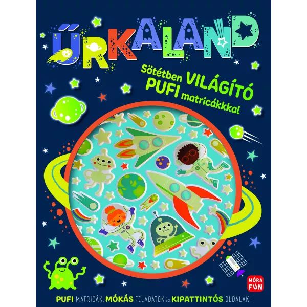 Űrkaland - Foglalkoztatókönyv világítós pufi matricákkal akciós termékkép 1