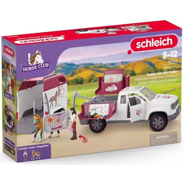 Schleich: Horse Club Mobil állatorvosi autó pótkocsival 42704 akciós termékkép 1