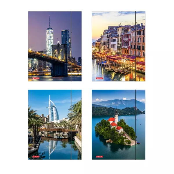 Herlitz: City elastikmappe, A4 - forskellige typer