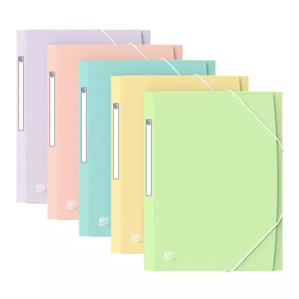 Oxford: cartella elastica color pastello, A4 - vari tipi