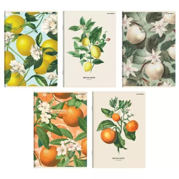 Gyümölcs mintás Soft Touch vonalas füzet, A5 - többféle