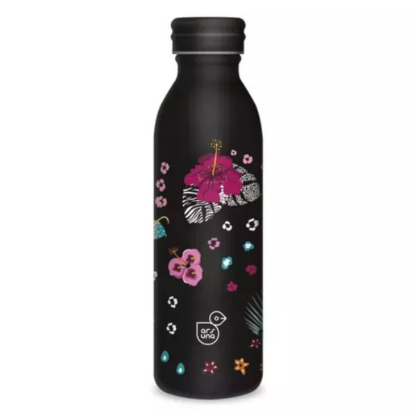Ars Una: Duplafalú fémkulacs - Black Hibiscus, 600 ml akciós termékkép 1