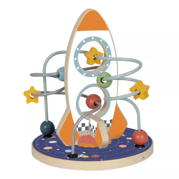 Tooky Toy: Rakéta golyóvezető pálya fából