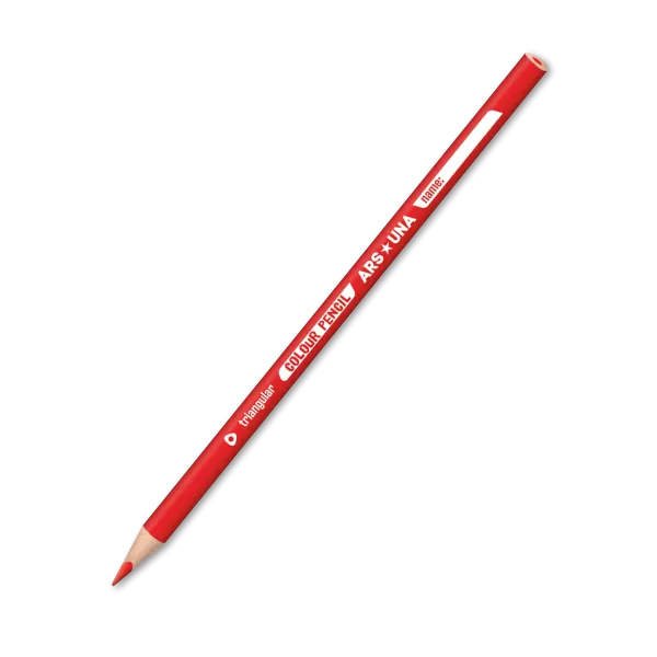 Ars Una: Lápiz de color triangular - 1 unidad, rojo
