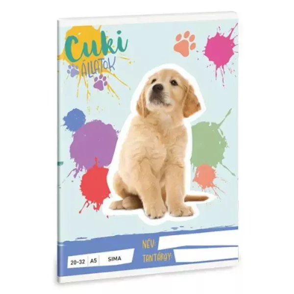 Ars Una: Golden Retriever mintás sima füzet - A5