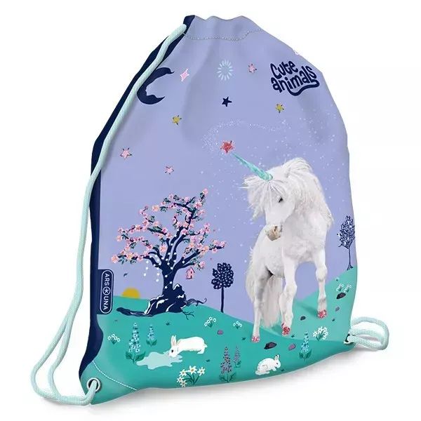Cute Animals: Unikornis mintás tornazsák - 32 x 42 cm akciós termékkép 1