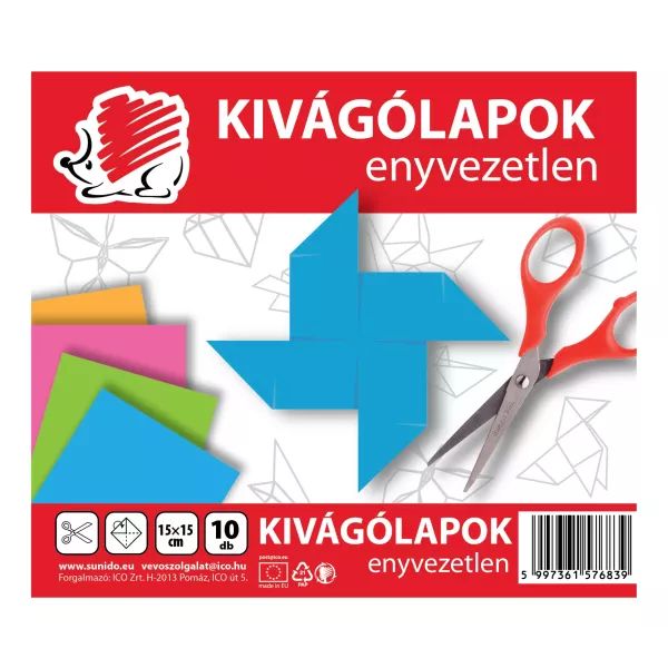 ICO Süni: Kivágólap - enyvezetlen, 15 x 15 cm, 10 lapos