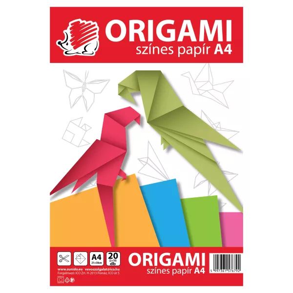 ICO Süni: Origami lapok - A4, 20 lapos akciós termékkép 1