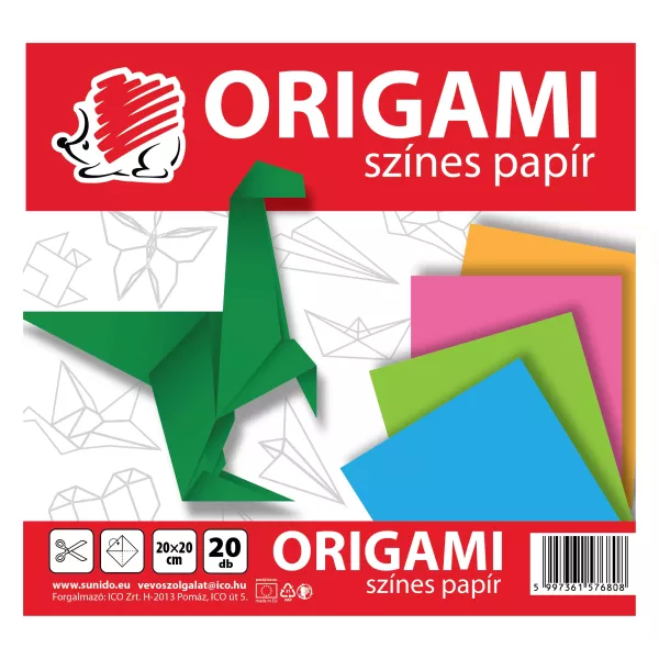ICO Суни: Оригами хартия - 20 x 20 см, 20 листа