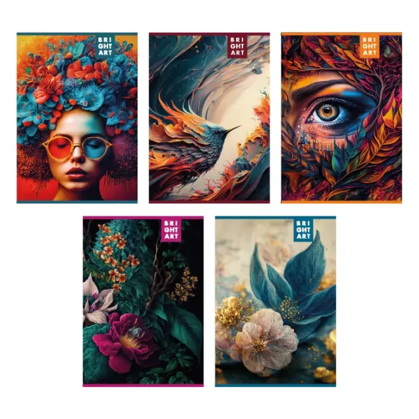Brightart vonalas füzet - A4, többféle