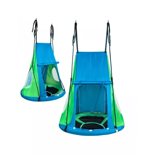 Spartan: Cort compatibil pentru leagăn tip cuib – 95 cm, albastru-verde