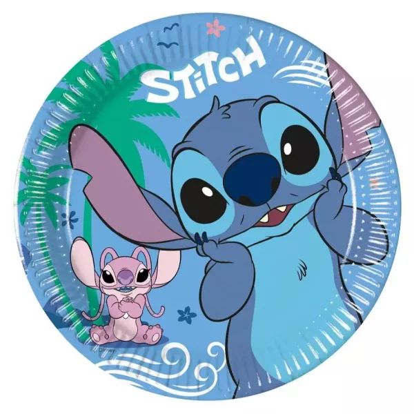 Stitch: Papír tányér - 20 cm, 8 db-os akciós termékkép 1