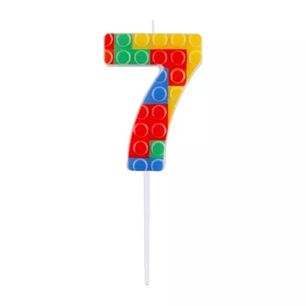 Építőkocka mintás gyertya - 7 akciós termékkép 1