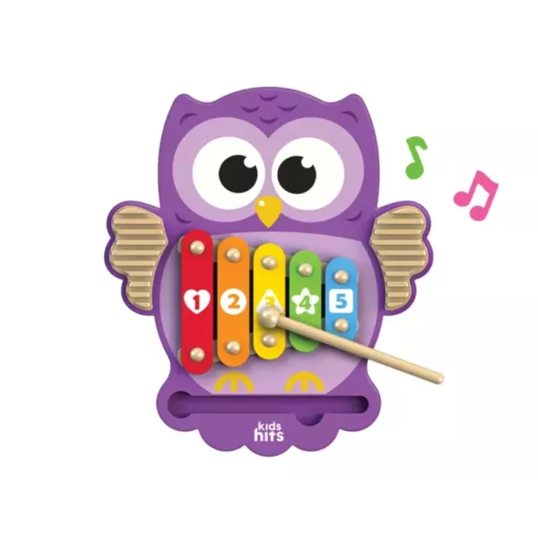 Kids Hits: xilofone de madeira em forma de coruja