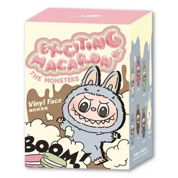 macaron♪ 　シングル1.7kg 2枚 Labubu: Boneca surpresa de Macaron emocionante (réplica) - 17 cm