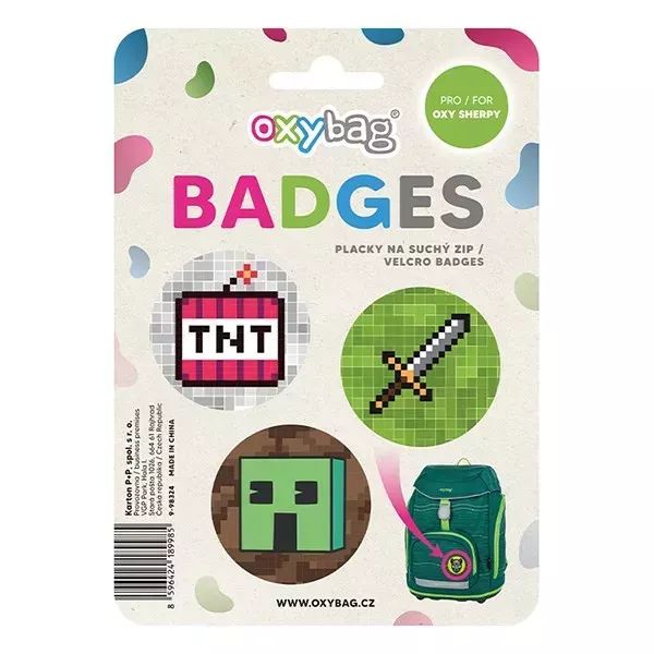Oxybag Sherpy: Táskadísz - 3 db-os, gamer mintás akciós termékkép 1