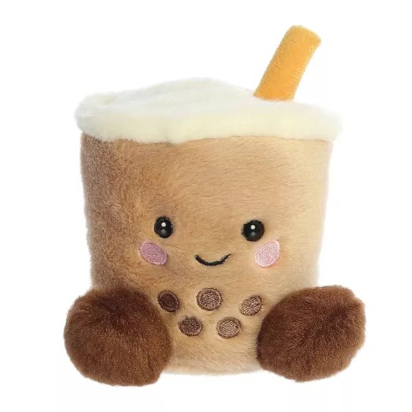 Palm Pals: Bubble Tea plüssfigura - barna, 13 cm akciós termékkép 1
