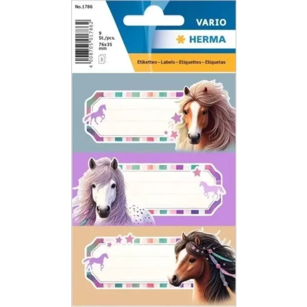 Herma: Etiqueta de cuaderno con diseño de caballo
