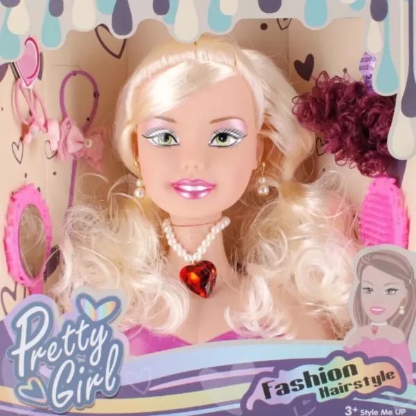 Fodrászolható babafej - 20 cm