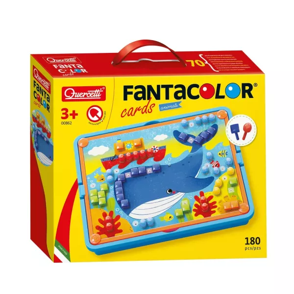 Quercetti: Fantacolor mosaico de pinos - baleia, 180 peças