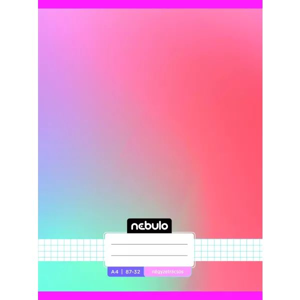 Monochrome és Gradient I. mintás négyzetrácsos füzet, A4 - többféle akciós termékkép 1
