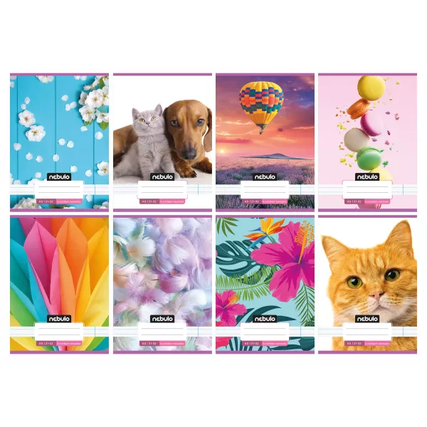 Cuaderno con diseño lindo - A5, desde 4.º grado, varios tipos