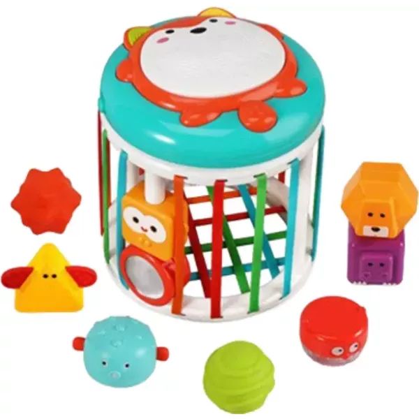 Zenélő bébijáték rókafigurákkal