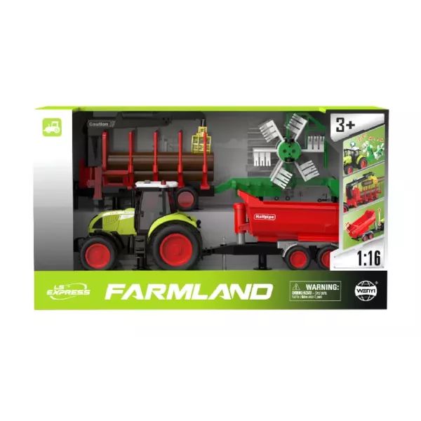 Traktor játékszett fény- és hanghatásokkal, 1:16