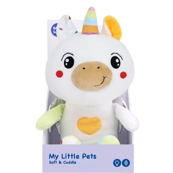 Plüss altató unikornis hang- és fényhatásokkal - 30 cm
