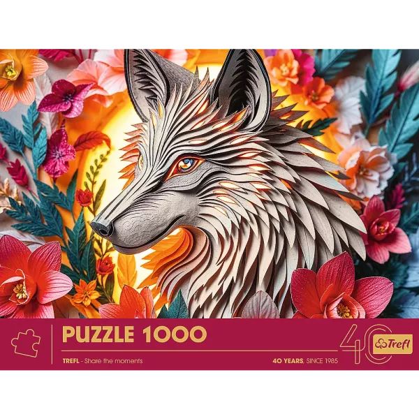 Trefl: 40. születésnap, Paper Art: Farkas puzzle - 1000 darabos Trefl: 40. születésnap, Paper Art: Farkas puzzle - 1000 darabos