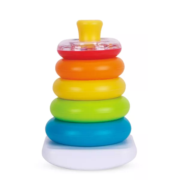 Torre de aros de colores, juego de 6 piezas - en húngaro