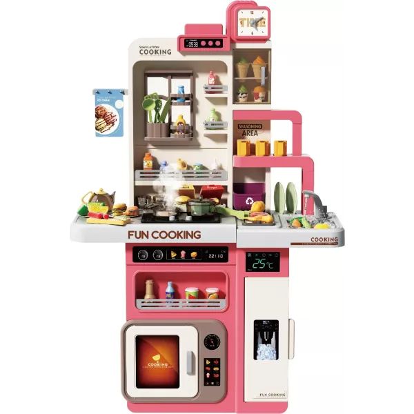 Luxus játékkonyha szett fénnyel, 91 db-os