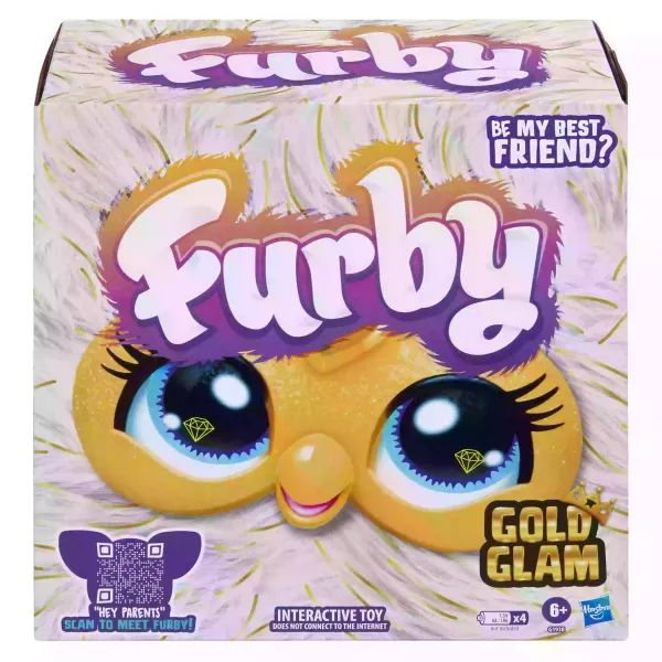 Furby: Interaktív plüssfigura, angol nyelvű - Gold Glam