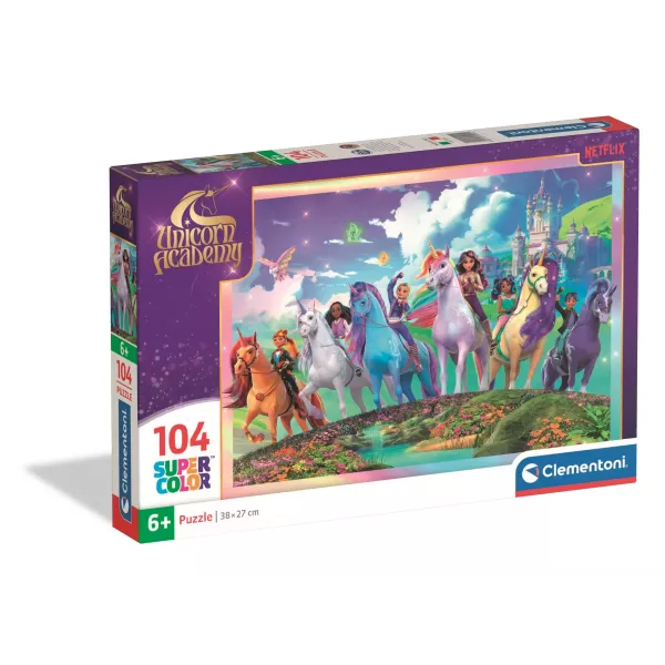 Clementoni: Academia Unicornilor - puzzle de 104 piese