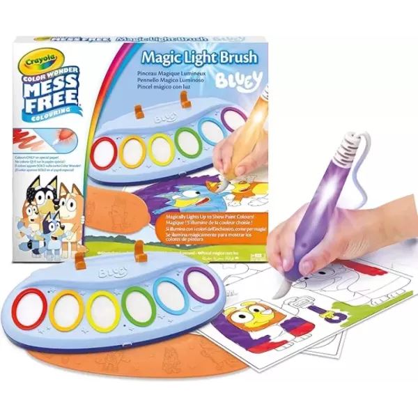 Crayola: Color Wonder magiškas dažymo rinkinys su šviečiančiu teptuku - Bluey