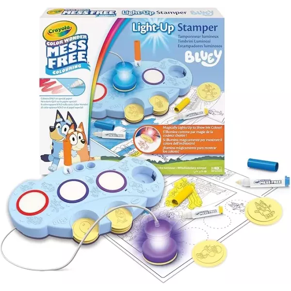 Crayola: Zestaw malarski Color Wonder z magicznym pędzlem - Bluey