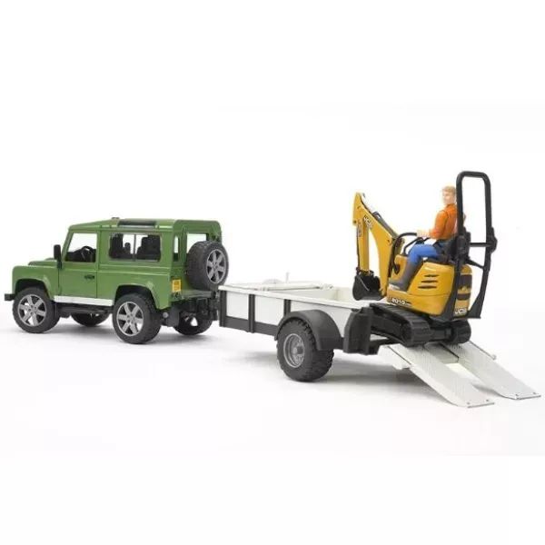 Bruder: Land Rover Defender utánfutóval - 60 cm