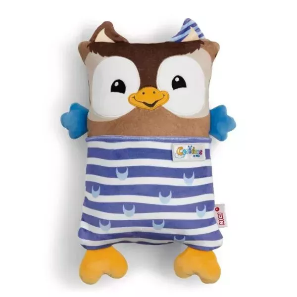 Nici Cosidoos: Almofada e pelúcia reversível 2 em 1 para dormir - 20 x 30 cm, coruja