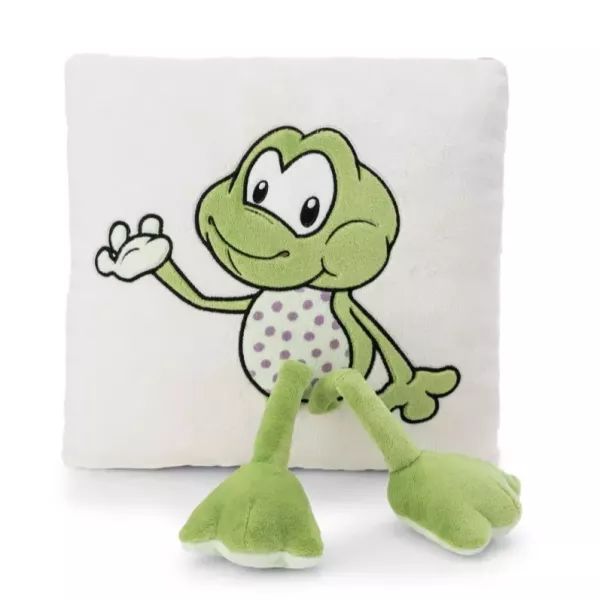 Nici Green: Fridolin béka párna, szögletes - 30 x 30 cm