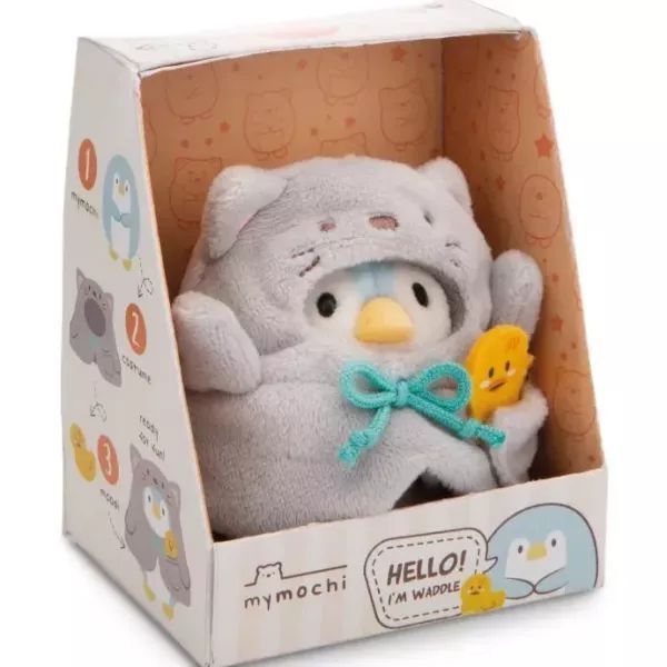 Nici MyMochi: Waddle plüss pingvin jelmezben - 8 cm, díszdobozban