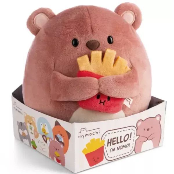 Nici MyMochi: Nomo plüss maci, sült krumplival - 16 cm, díszdobozban