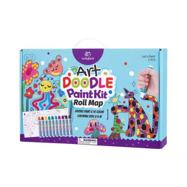 Tookyland: Art Dot Paint pöttyözős festőkészlet 4 m-es színezőtekerccsel és 10 db festékkel