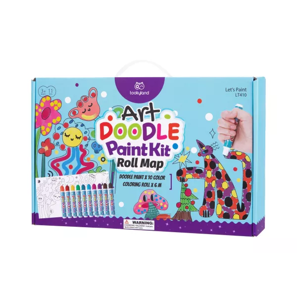 Tookyland: Art Dot Paint stipverfset met 4 m kleurrol en 10 verfjes
